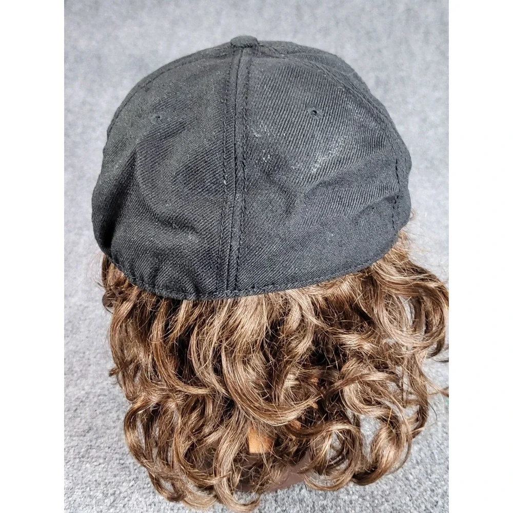Nintendo Super Mario 1Up Mushroom Hat Flex Fitted Black Green Cap Kidcore Gaming
